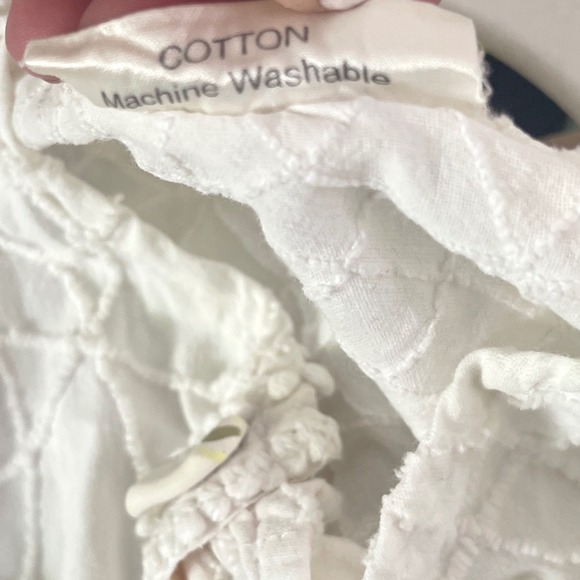 Vintage Linda Chapman White Cotton Button Front‎ Cardigan Top M - Picture 8 of 10